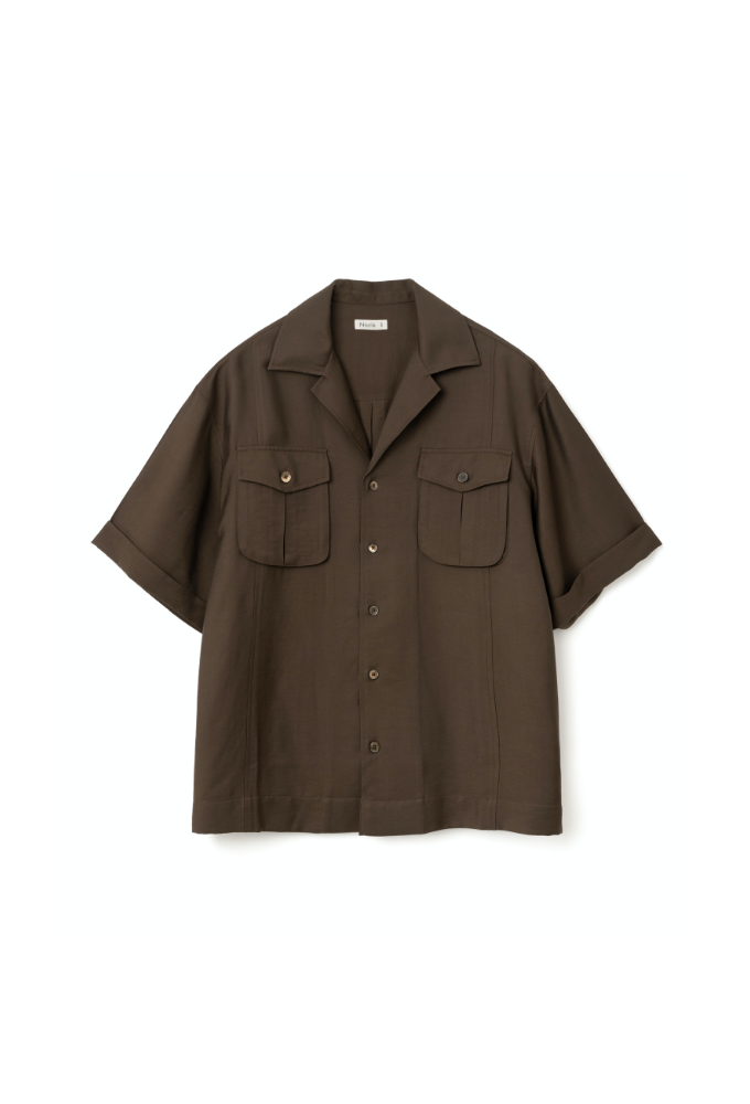 Knox Pocket Half Shirts (Brown)