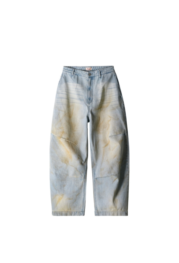 OIL WASHED BAGGY JEAN (BLUE)