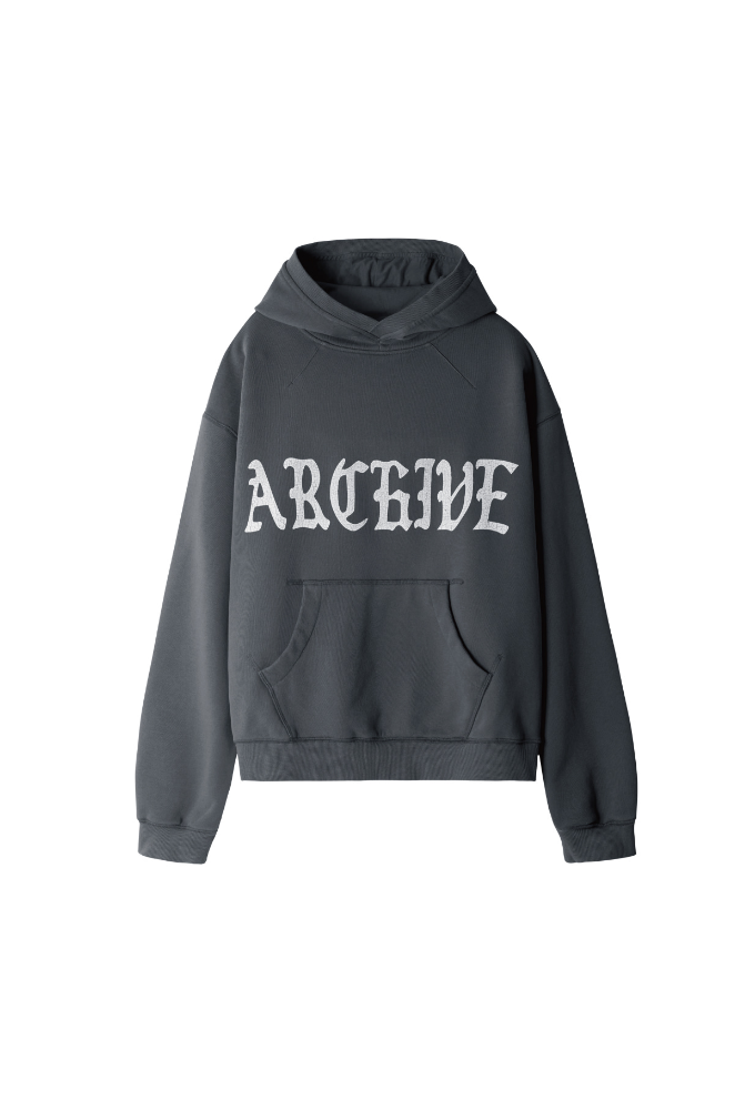ARCHIVE V RIP HOODIE (COOL GRAY)